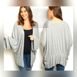 🆕 Heather Grey Oversized Boho Cardigan